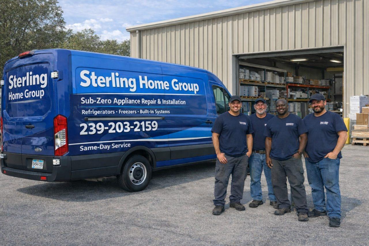 Tampa Sub-Zero Specialists service van and certified Sub-Zero technician at a Tampa home
