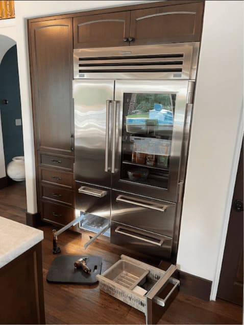 Panel-ready built-in Sub-Zero refrigerator repair in Tampa